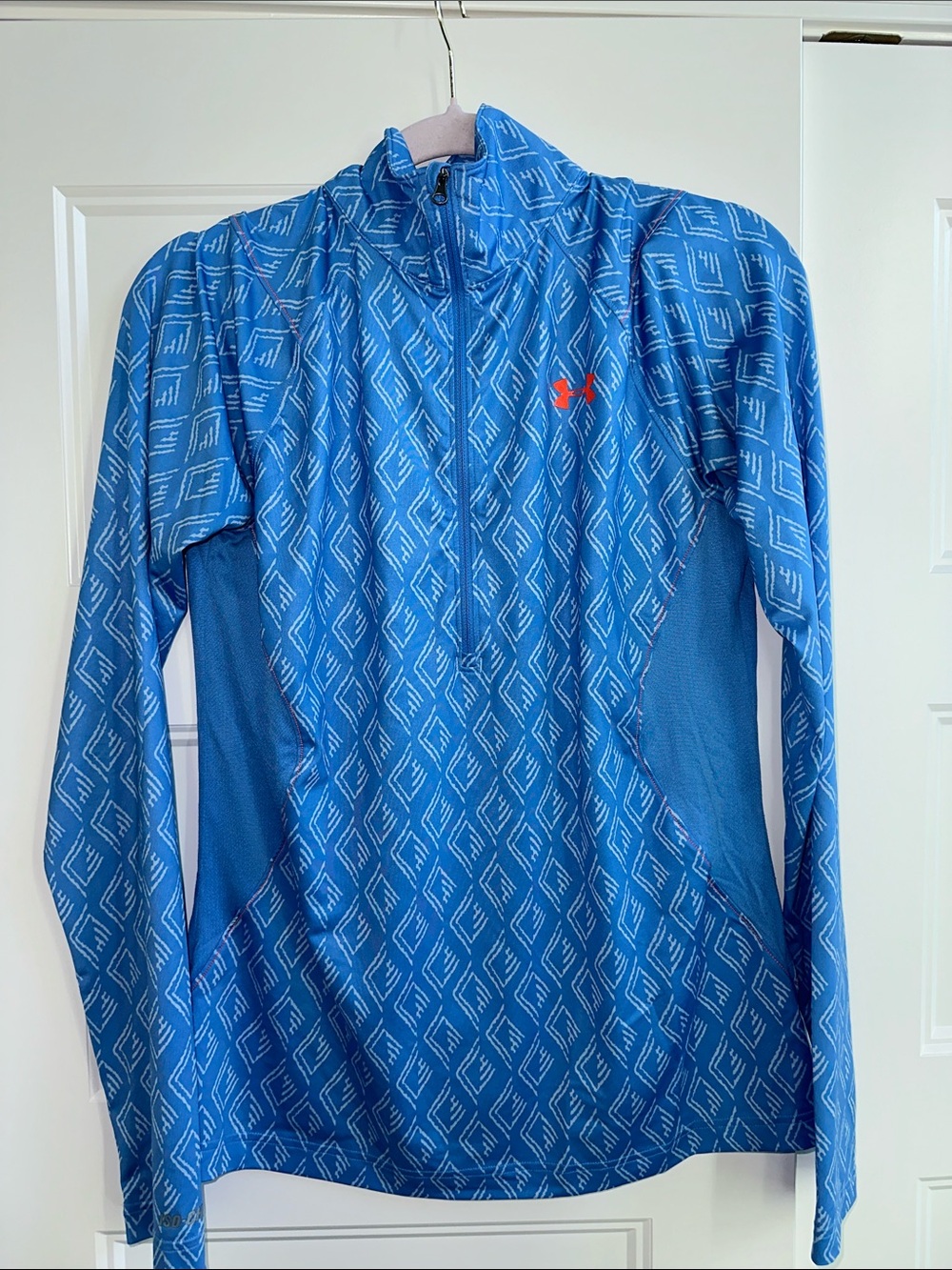 Under Armour Blue Geo-Print 1/4 Zip Performance Pullover